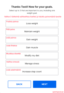 MyFitnessPal tilin luonti