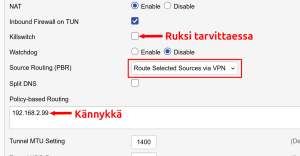 dd-wrt openvpn policy based toimii R7800 (build 62606)