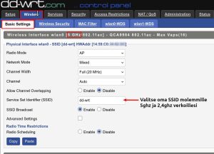Wifi SSID omaksi
