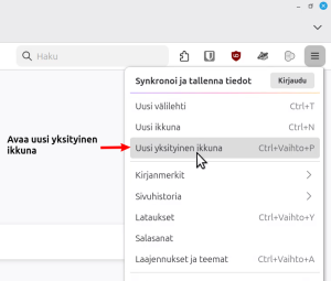Yksityinen ikkuna