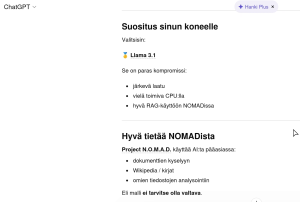 Project nomad asennus